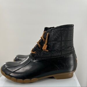 Sperry Skinny Quilt Textile/Eva Limitied Edition Boot Ladies Size 9.5 Side Zip